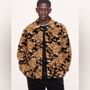 Men’s FLORAL JACQUARD CHORE COAT Size Medium NWT